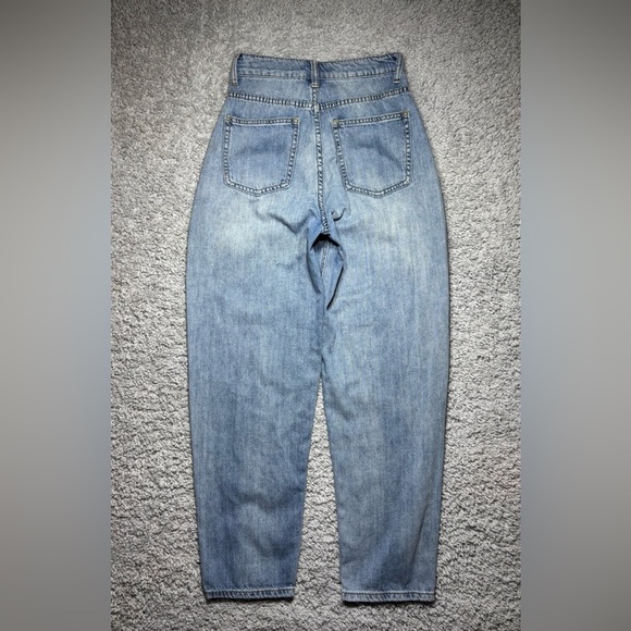 Pretty Little Thing Jeans Womens 0 Boyfriend High Waist Button Fly Baggy Grunge - Picture 4 of 5